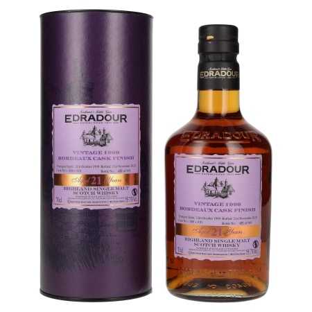 Edradour 21 Years Old Highland Single Malt BORDEAUX CASK FINISH Vintage 1999 55,7% Vol. 0,7l in Geschenkbox 🌾 Whisky Ambassador 