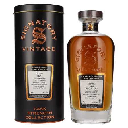 🌾Signatory Vintage LEDAIG 16 Years Old Cask Strength 2005 66,1% Vol. 0,7l in Tinbox | Whisky Ambassador