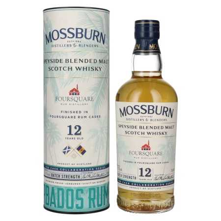 Mossburn FOURSQUARE 12 Years Old Rum Casks Whisky Batch Strength 57,7% Vol. 0,7l in Geschenkbox