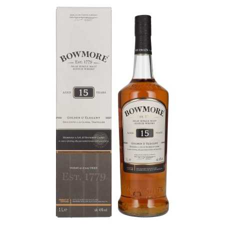 Bowmore 15 Years Old GOLDEN & ELEGANT Travel Exclusive 43% Vol. 1l in Geschenkbox | Islay Whisky | 🌾 Whisky Ambassador | Online Shop