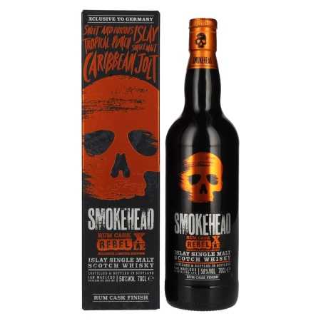 Smokehead RUM REBEL Rum Cask XLE Islay Single Malt Xclusive Limited Edition 58% Vol. 0,7l in Geschenkbox 🌾 Whisky Ambassador 