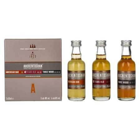 Auchentoshan Gift Collection (American Oak, 12YO, Three Wood) 41% Vol. 3x0,05l in Geschenkbox 🌾 Whisky Ambassador 