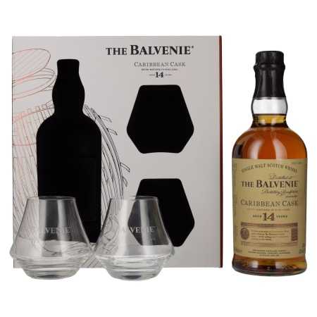 🌾The Balvenie 14 Years Old Caribbean Cask Finish 43% Vol. 0,7l mit 2 Gläsern | Whisky Ambassador