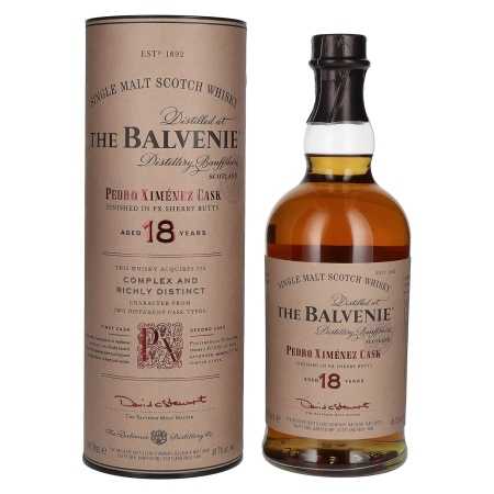 The Balvenie 18 Years Old Pedro Ximénez Cask 48,7% Vol. 0,7l in Geschenkbox | Whisky kaufen | 🌾 Whisky Ambassador | Online Shop