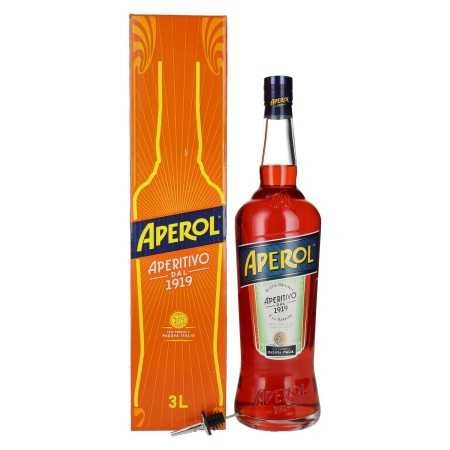 🌾Aperol Aperitivo GB 11% Vol. 3l in Geschenkbox mit Flaschenausgießer | Whisky Ambassador