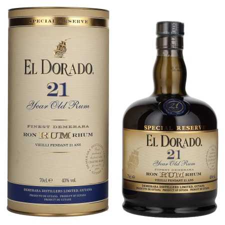 El Dorado 21 Years Old Finest Demerara Rum SPECIAL RESERVE GB 43% Vol. 0,7l in Geschenkbox | Blandad rom | 🌾 Whisky Ambassador | Online Shop