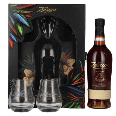 🌾Ron Zacapa Centenario 23 SISTEMA SOLERA Gran Reserva Limited Edition Design 40% Vol. 0,7l in Geschenkbox mit 2 Gläsern | Whisky Ambassador