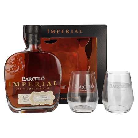 Barceló Imperial Ron Dominicano 38% Vol. 0,7l in Geschenkbox mit 2 Gläsern | Dominikanischer Rum | 🌾 Whisky Ambassador | Online Shop