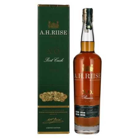 🌾A.H. Riise X.O. Reserve Port Cask Rum - Old Edition GB 45% Vol. 0,7l in Geschenkbox | Whisky Ambassador