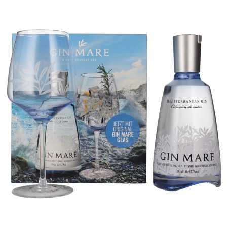 Gin Mare Mediterranean Gin 42,7% Vol. 0,7l in Geschenkbox mit Glas | Spanischer Gin | 🌾 Whisky Ambassador | Online Shop