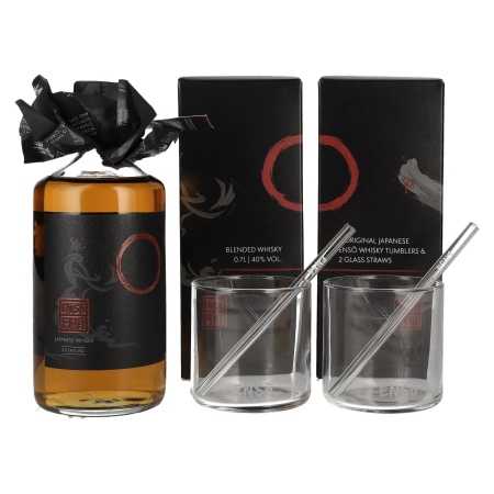 Ensō Japanese Whisky 40% Vol. 0,7l in Geschenkbox mit 2 Gläsern und Glasstrohhalmen