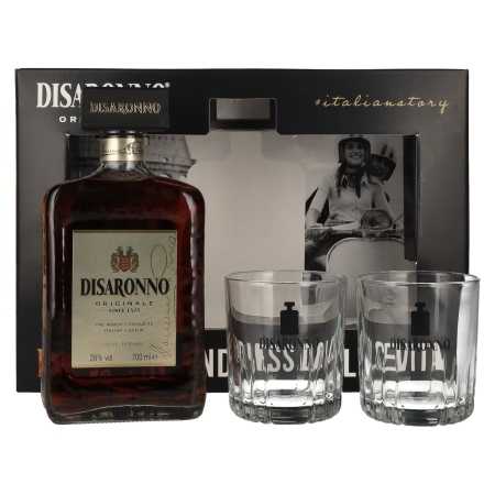 Disaronno Originale 28% Vol. 0,7l in Geschenkbox mit 2 Gläsern | Italienischer Likör | 🌾 Whisky Ambassador | Online Shop