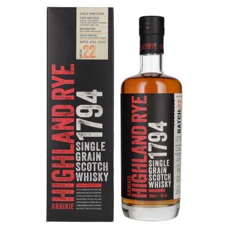 🌾Arbikie HIGHLAND RYE 1794 Single Grain Scotch Whisky Batch 22 48% Vol. 0,7l | Whisky Ambassador