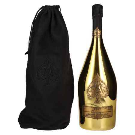 Armand de Brignac Champagne Brut Gold 12,5% Vol. 1,5l in Velvet Bag | Kúpiť víno | 🌾 Whisky Ambassador | Online Shop