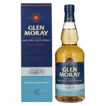 🌾Glen Moray Elgin Classic Peated Single Malt 40% Vol. 0,7l in Geschenkbox | Whisky Ambassador