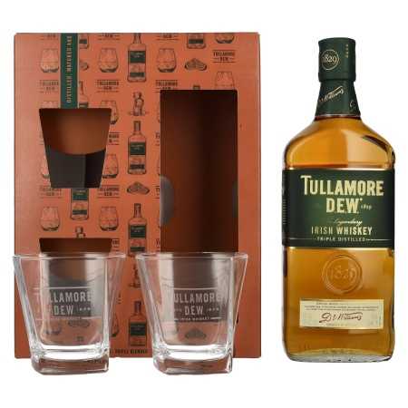 Tullamore D.E.W. Irish Whiskey 40% Vol. 0,7l in Geschenkbox mit 2 Gläsern | Irish Whiskey | 🌾 Whisky Ambassador | Online Shop