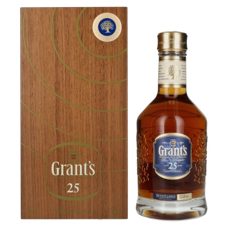 🌾Grant's 25 Years Old Blended Scotch Whisky 40% Vol. 0,7l in Holzkiste | Whisky Ambassador