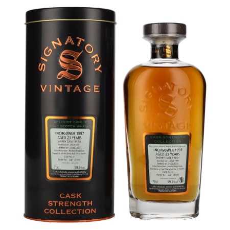 Signatory Vintage INCHGOWER 23 Years Old Cask Strength 1997 59,5% Vol. 0,7l in Tinbox | Speyside Scotch Whisky | 🌾 Whisky Ambassador | Online Shop