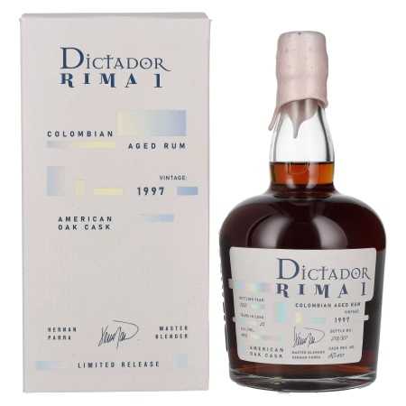 Dictador RIMA 1 25 Years Old AMERICAN OAK Cask Vintage 1997 44% Vol. 0,7l in Geschenkbox | Rhum colombien | 🌾 Whisky Ambassador | Online Shop