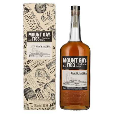 Mount Gay 1703 BLACK BARREL Barbados Rum 43% Vol. 1l in Geschenkbox | Barbadoský rum | 🌾 Whisky Ambassador | Online Shop