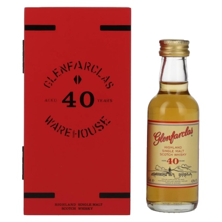 🌾Glenfarclas 40 Years Old Highland Single Malt Scotch Whisky 43% Vol. 0,05l in Holzkiste 