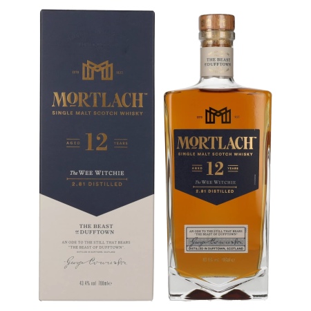 Mortlach 12 Years Old The WEE WITCHIE Single Malt 43,4% Vol. 0,7l in Geschenkbox