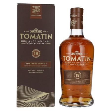 Tomatin 18 Years Old OLOROSO SHERRY CASKS 46% Vol. 0,7l in Giftbox | Buy whisky | 🌾 Whisky Ambassador | Online Shop