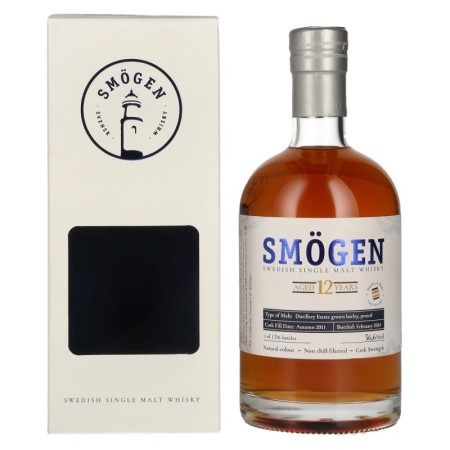 SMÖGEN 12 Years Old Distillery Estate Barley Swedish Single Malt Whisky 56,6% Vol. 0,5l in Giftbox