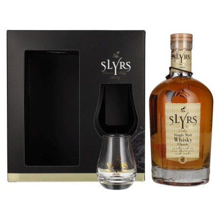 Slyrs CLASSIC Bavarian Single Malt Whisky 43% Vol. 0,7l in Giftbox mit Glas