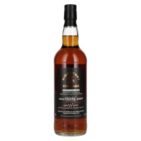 Signatory Vintage 100 Proof Edition AULTMORE 17 Years Old Exceptional Cask -5 2007 57,1% Vol. 0,7l