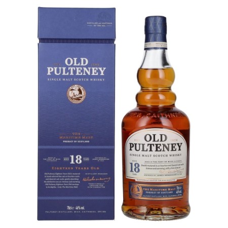 Old Pulteney 18 Years Old Single Malt Scotch Whisky 46% Vol. 0,7l in Giftbox