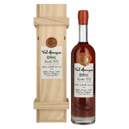 Vieil Armagnac Delord Vintage Récolte 1975 40% Vol. 0,7l in Woodbox