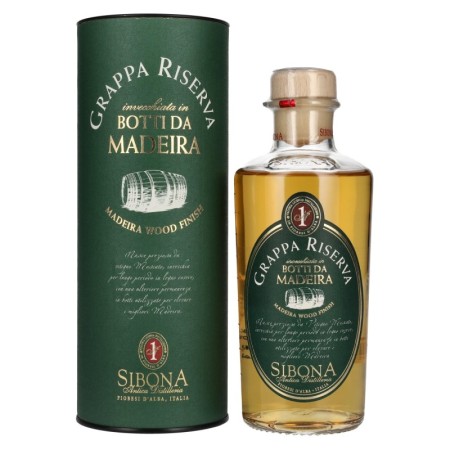 Sibona GRAPPA RISERVA Botti Da MADEIRA 44% Vol. 0,5l in Giftbox