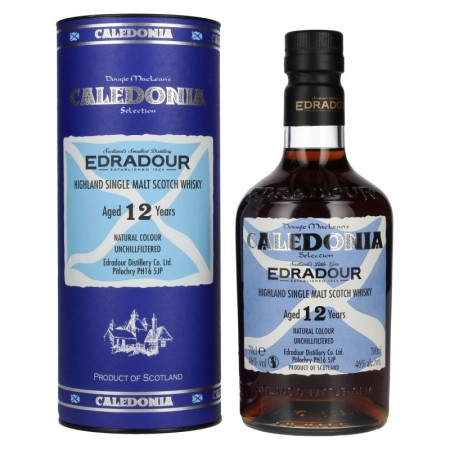 Edradour CALEDONIA 12 Years Old Highland Single Malt 46% Vol. 0,7l in Giftbox