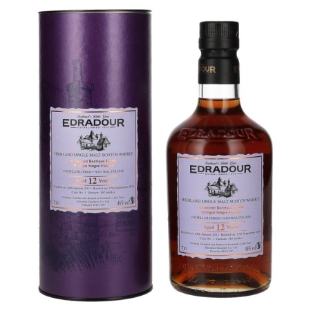 Edradour 12 Years Old SINGER-FISCHER St. Laurent Barrique Finish -1 46% Vol. 0,7l in Giftbox