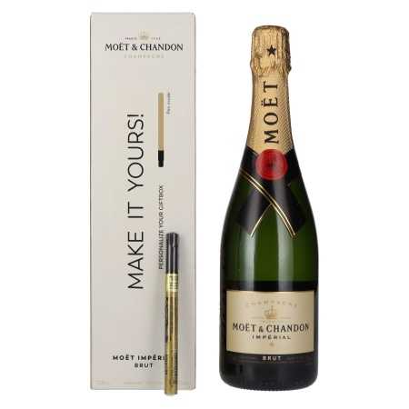 Moët & Chandon Champagne IMPÉRIAL Brut 12% Vol. 0,75l in Geschenkbox mit Goldstift | Купете вино | 🌾 Whisky Ambassador | Online Shop