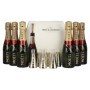 Moët & Chandon Champagne AT HOME PACK 12% Vol. 6x0,2l in Giftbox mit Bottle Sippers