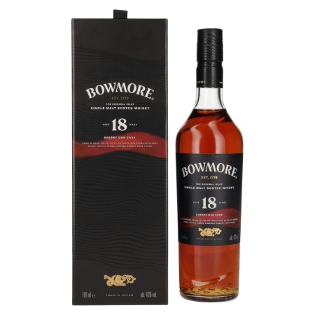 Bowmore 18 Years Old Sherry Oak Cask Islay Single Malt 43% Vol. 0,7l in Giftbox