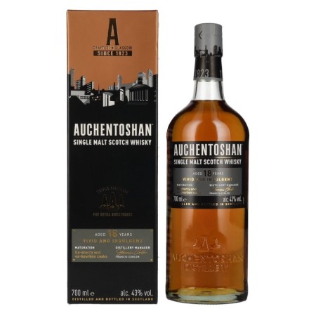 Auchentoshan 18 Years Old Single Malt Vivid and Indulgent 43% Vol. 0,7l in Giftbox