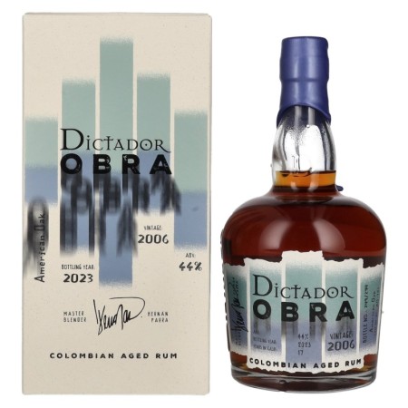 Dictador OBRA VINTAGE 17 Years Old AMERICAN OAK CASK Rum 2006 44% Vol. 0,7l in Giftbox