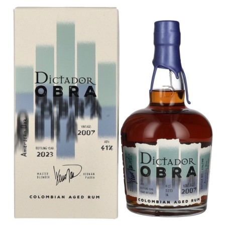 Dictador OBRA VINTAGE 16 Years Old AMERICAN OAK CASK Rum 2007 41% Vol. 0,7l in Giftbox