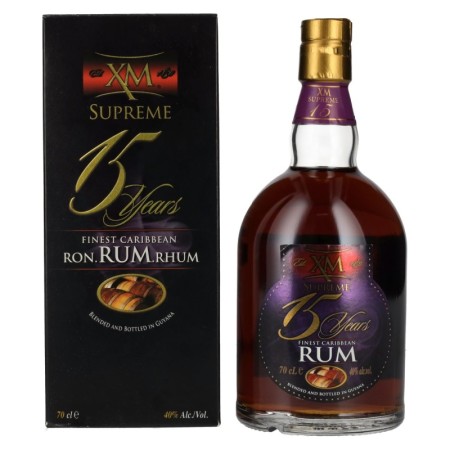 XM SUPREME 15 Years Old Finest Caribbean Rum 40% Vol. 0,7l in Giftbox