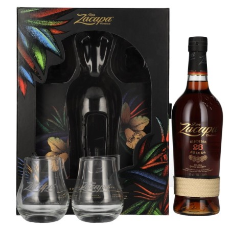 Ron Zacapa Centenario 23 SISTEMA SOLERA Gran Reserva Limited Edition Design 40% Vol. 0,7l in Giftbox and 2 glasses