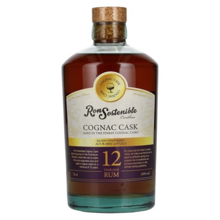 Ron Sostenible 12 Years Old Cognac Cask Rum 43% Vol. 0,7l