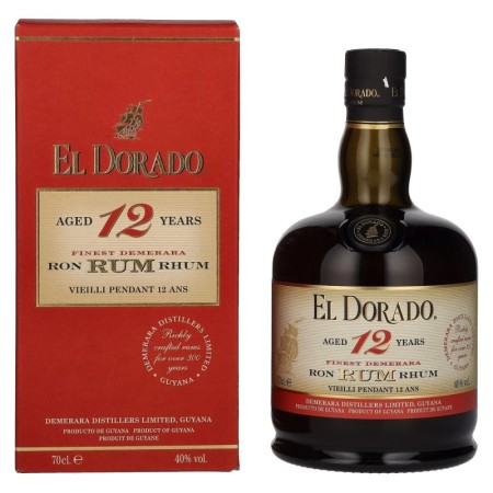 El Dorado 12 Years Old Finest Demerara Rum 40% Vol. 0,7l in Giftbox