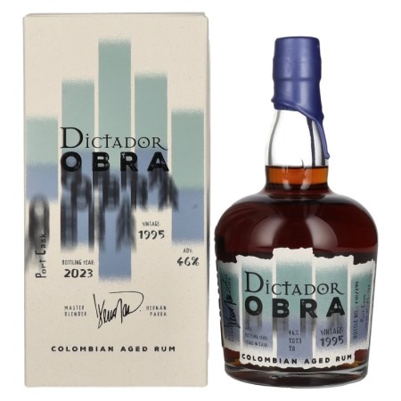 Dictador OBRA VINTAGE 28 Years Old PORT CASK Rum 1995 46% Vol. 0,7l in Giftbox