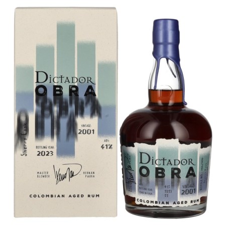 Dictador OBRA VINTAGE 22 Years Old SHERRY CASK Rum 2001 41% Vol. 0,7l in Giftbox