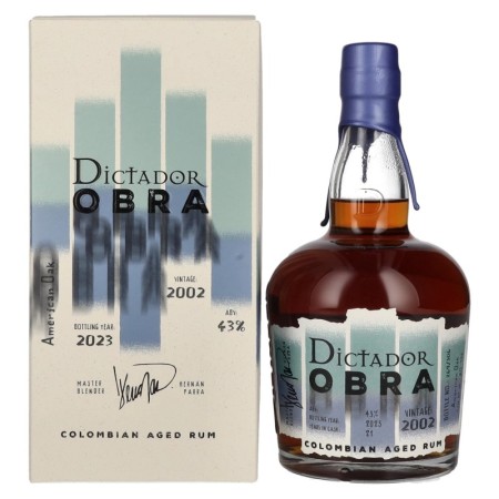 Dictador OBRA VINTAGE 21 Years Old AMERICAN OAK CASK Rum 2002 43% Vol. 0,7l in Giftbox