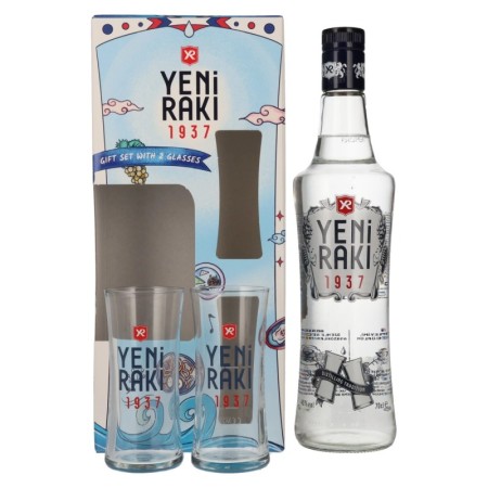 Yeni Raki 45% Vol. 0,7l in Giftbox and 2 glasses