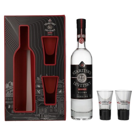 Staritsky & Levitsky RESERVE Vodka 40% Vol. 0,5l in Giftbox and 2 glasses